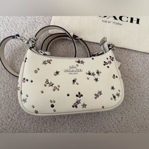 Coach Ivory Shoulder Bag with Star Accents